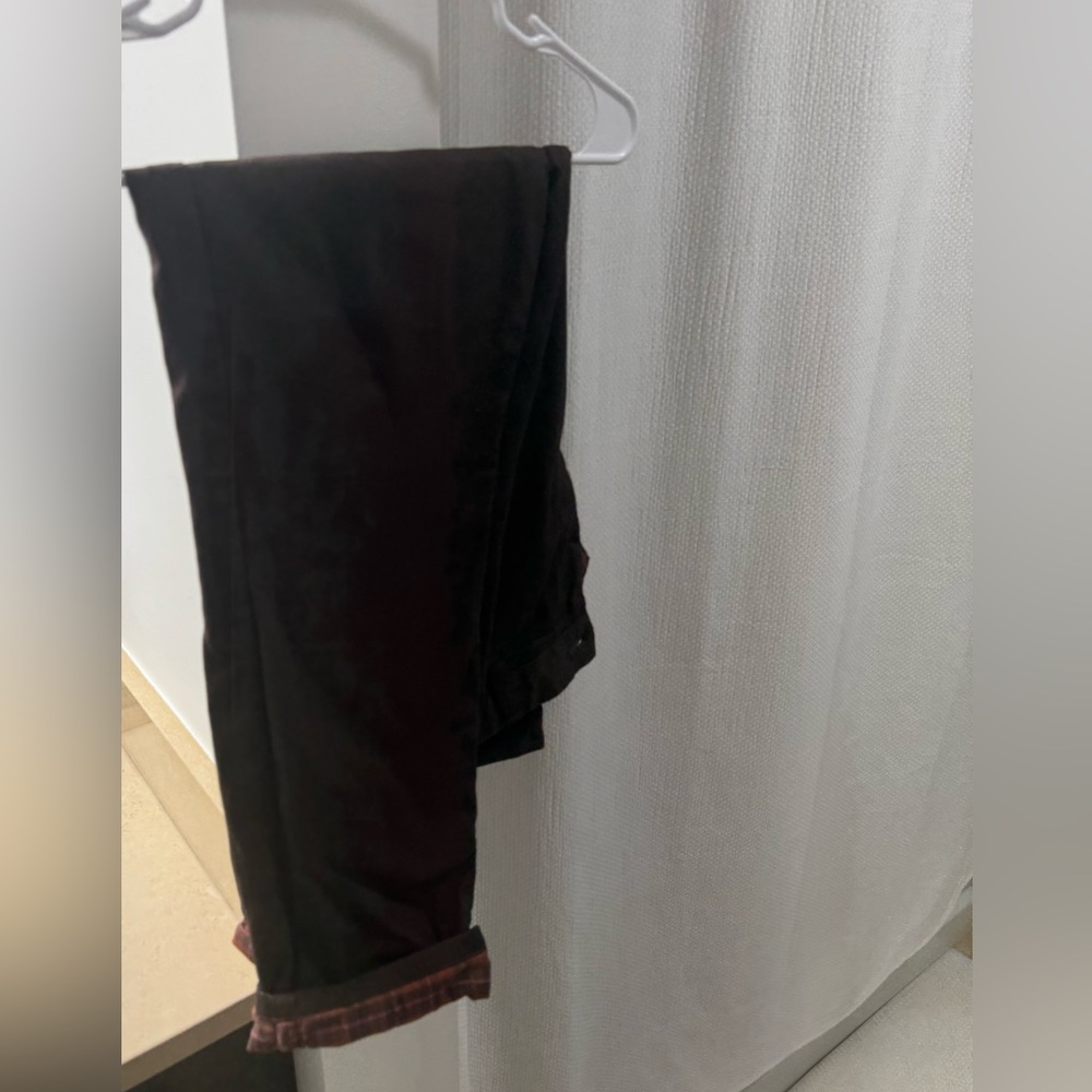 Bonobos Brown Pants with Plaid Lining